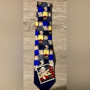 Popeye Character Patterned Tie